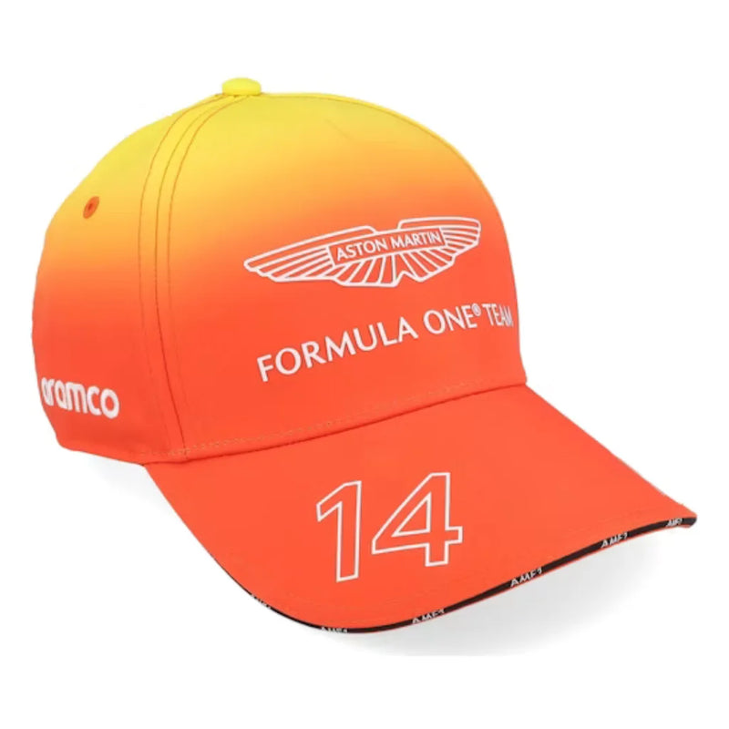 Boné Aston Martin Alonso Edição Especial Barcelona 2024 - Laranja