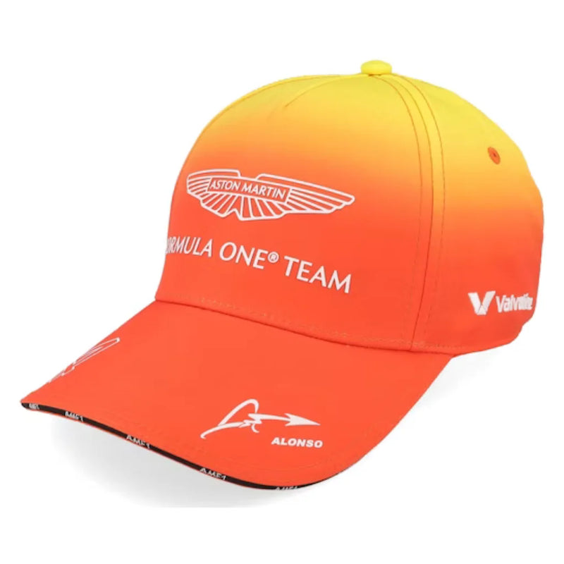 Boné Aston Martin Alonso Edição Especial Barcelona 2024 - Laranja