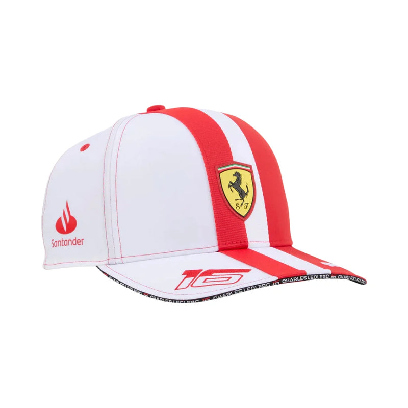 Boné Scuderia Ferrari Leclerc Edição Especial Mônaco 2024 - Rosso Corsa