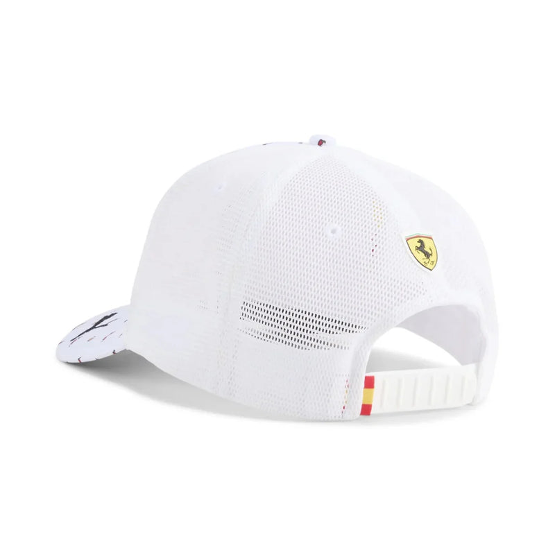 Boné Scuderia Ferrari Sainz Edição Especial Espanha 2024 - Branco