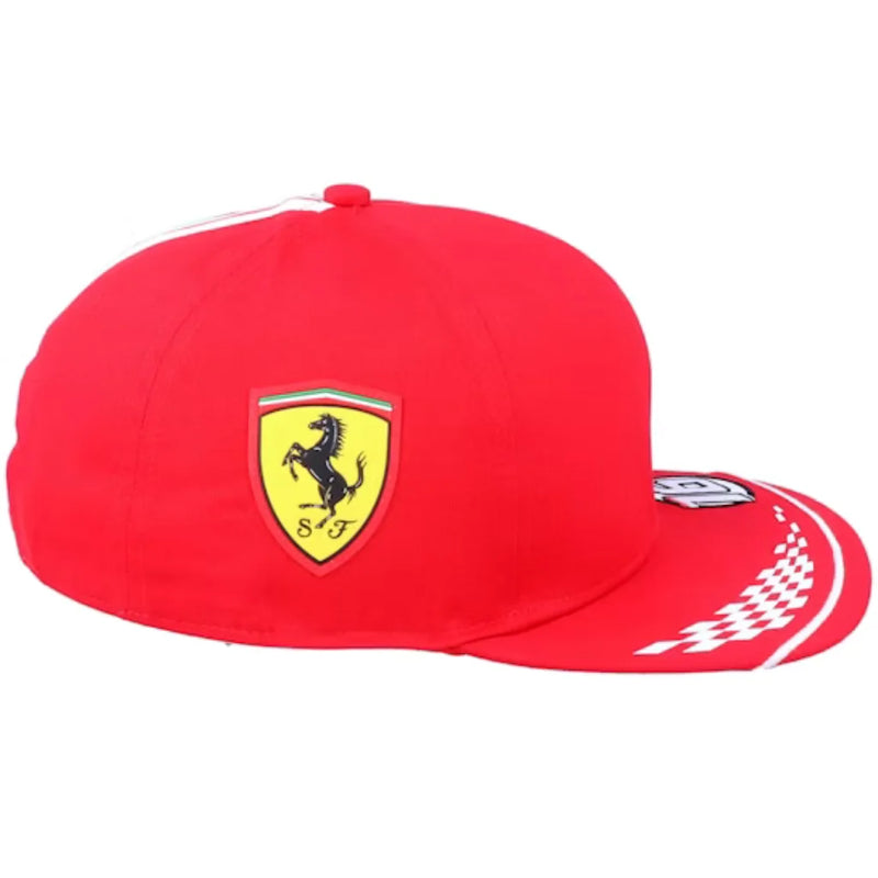 Boné Scuderia Ferrari Leclerc Snapback - Vermelho