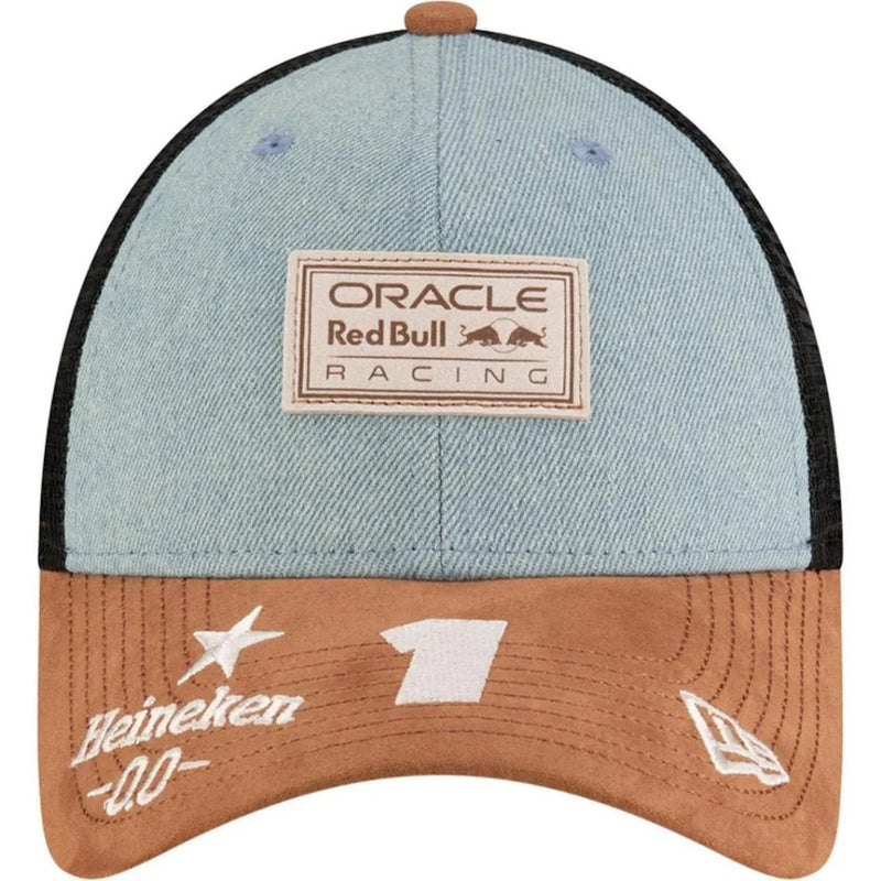 Boné Red Bull Racing Pilotos Edição Especial Austin 2024 - Azul Denim/Camurça Castanho