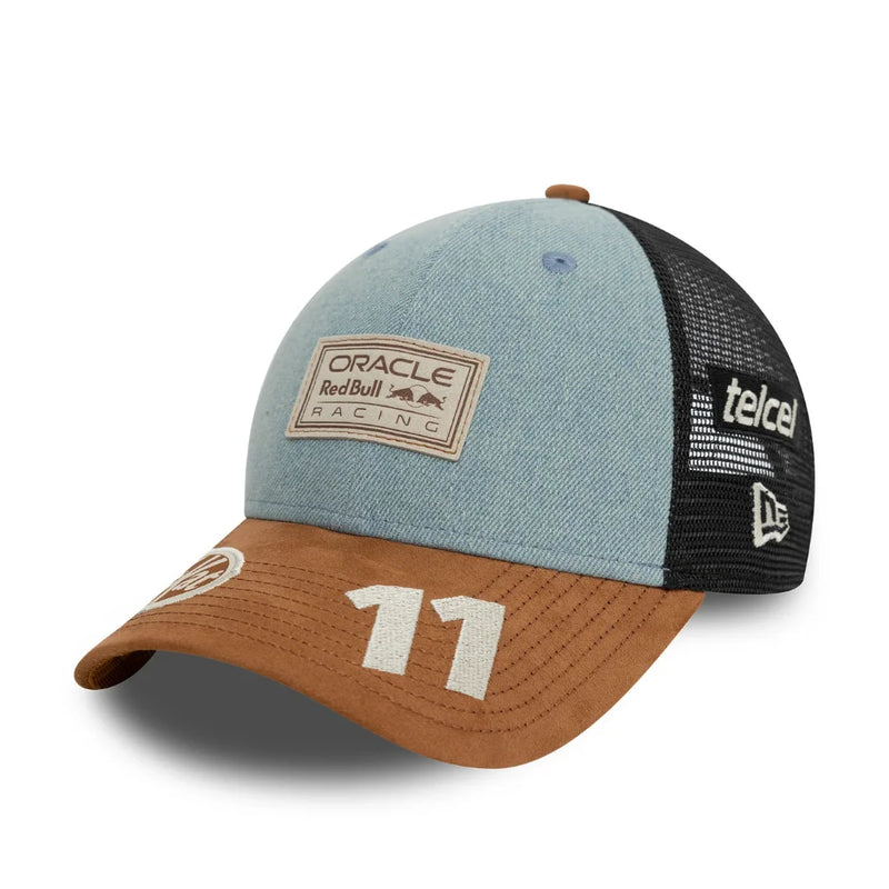 Boné Red Bull Racing Pilotos Edição Especial Austin 2024 - Azul Denim/Camurça Castanho