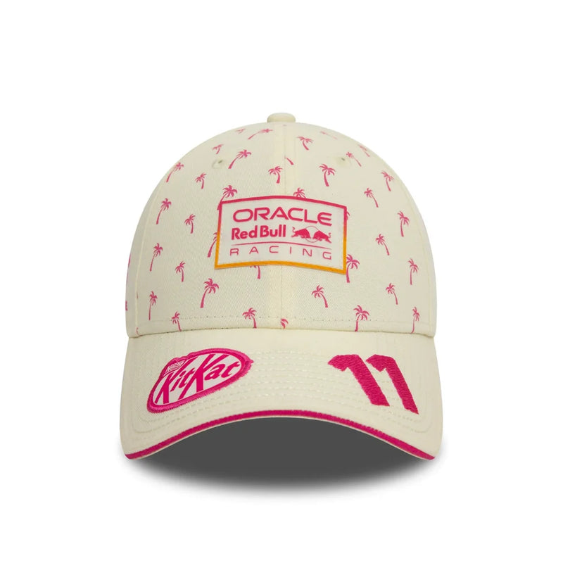 Boné Red Bull Racing Perez Edição Especial Miami 2024 - Branco Sujo