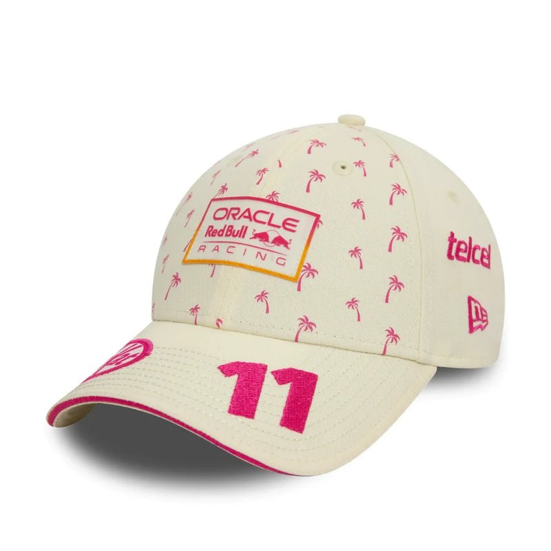 Boné Red Bull Racing Perez Edição Especial Miami 2024 - Branco Sujo