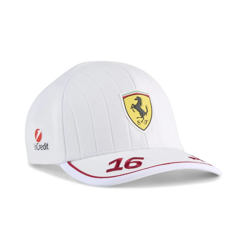 Boné Scuderia Ferrari Pilotos 2025 - Branco