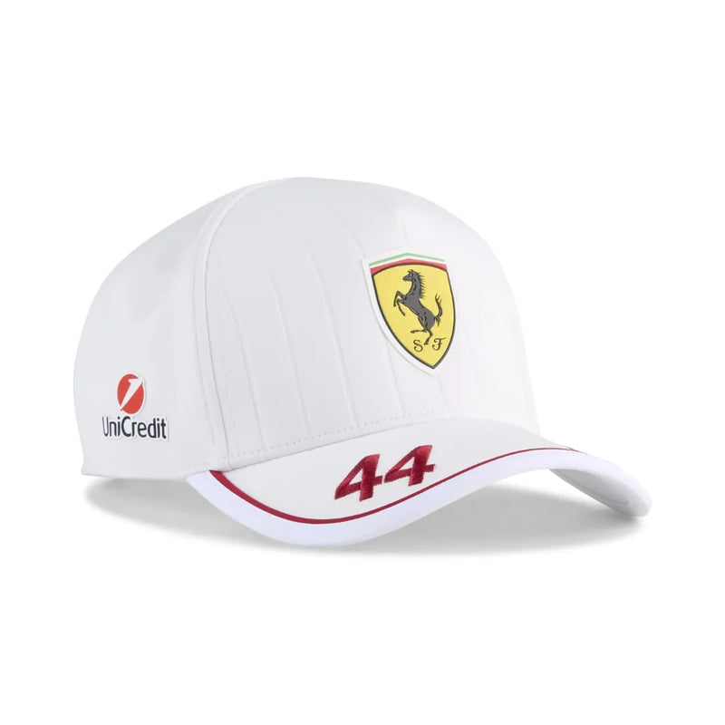 Boné Scuderia Ferrari Pilotos 2025 - Branco