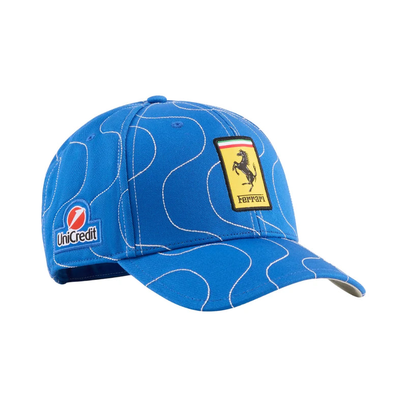 Boné Scuderia Ferrari Edição Especial Monza 2025 - Azul
