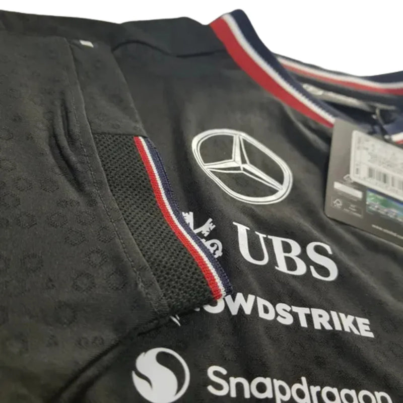 Camiseta Preta Mercedes - 2024