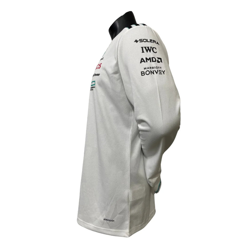 Lançamento Camiseta Manga Longa Branca Mercedes - 2025