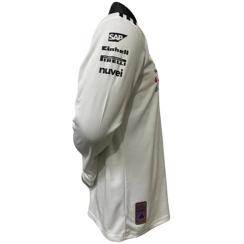 Lançamento Camiseta Manga Longa Branca Mercedes - 2025