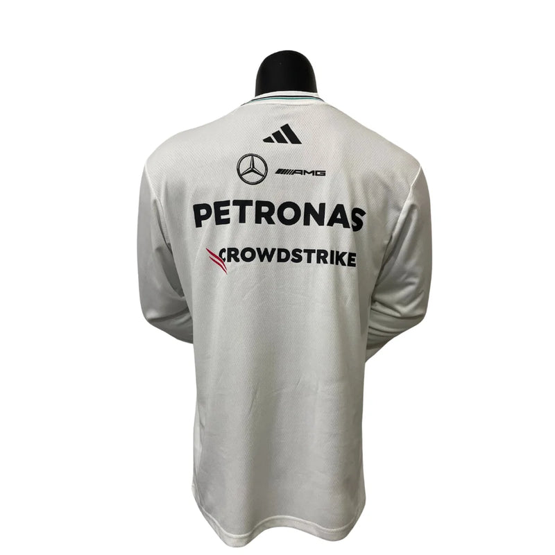 Lançamento Camiseta Manga Longa Branca Mercedes - 2025