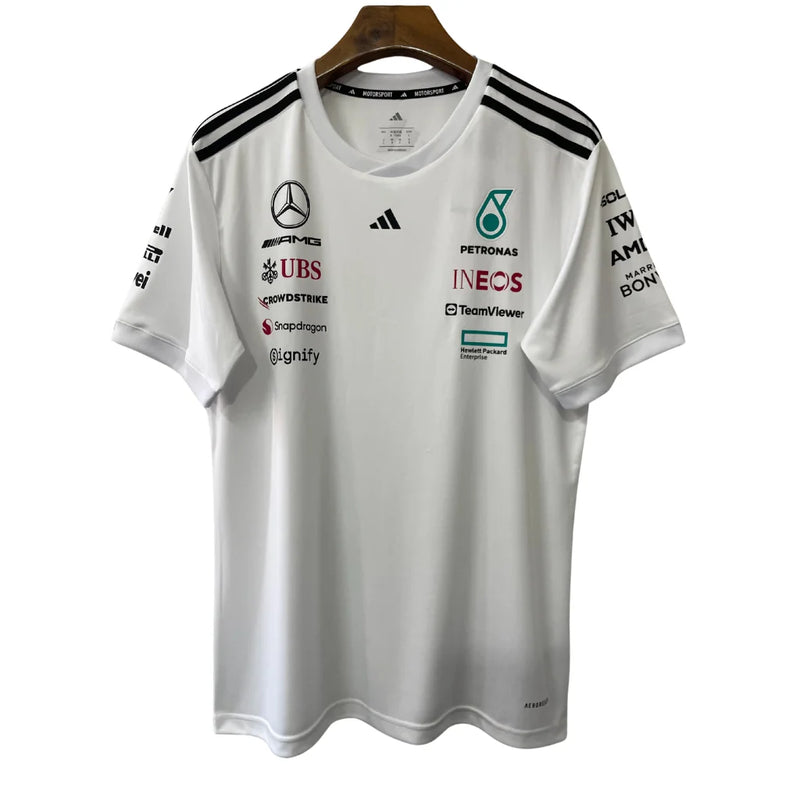 Lançamento Camiseta Driver Branca Mercedes - 2025