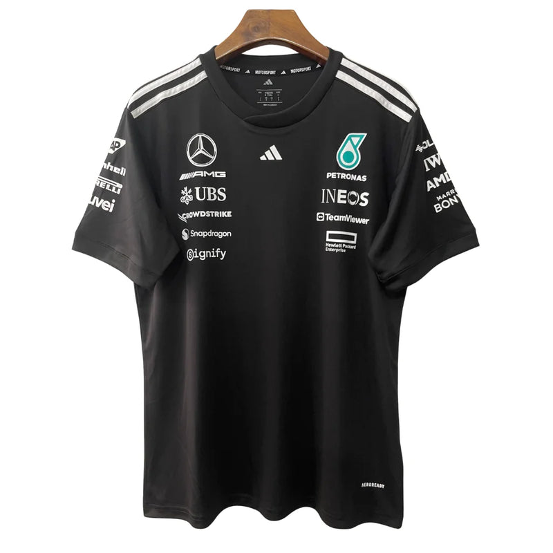 Lançamento Camiseta Driver Preta Mercedes - 2025