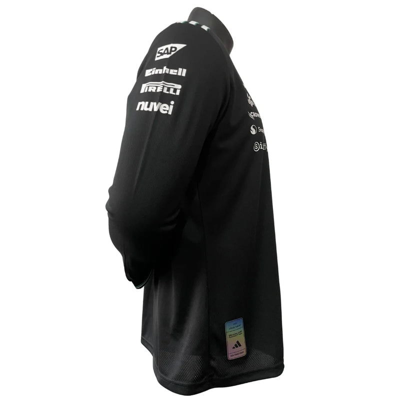 Lançamento Camiseta Manga Longa Preta Mercedes - 2025
