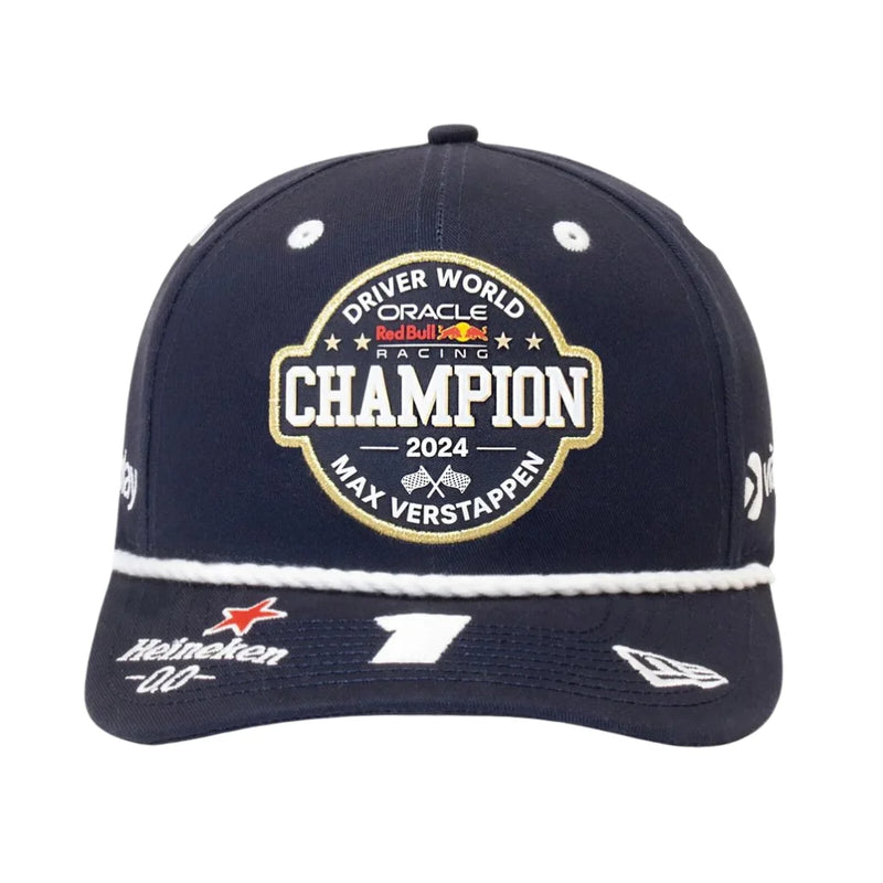 Boné Red Bull Racing Edição Especial Verstappen Champion 2024 - Azul Marinho