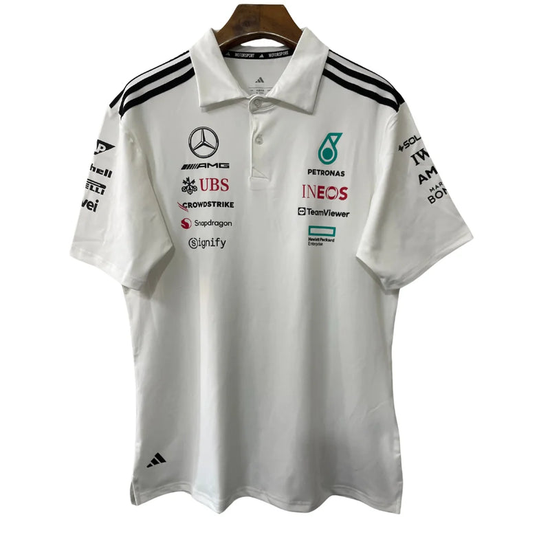 Lançamento Camisa Polo Branca Mercedes - 2025