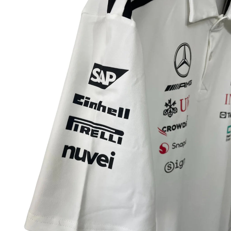 Lançamento Camisa Polo Branca Mercedes - 2025